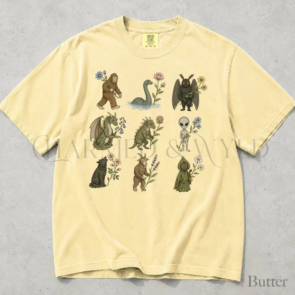 Cryptid Garden Comfort Colors T-Shirt - Butter / S - T-Shirt