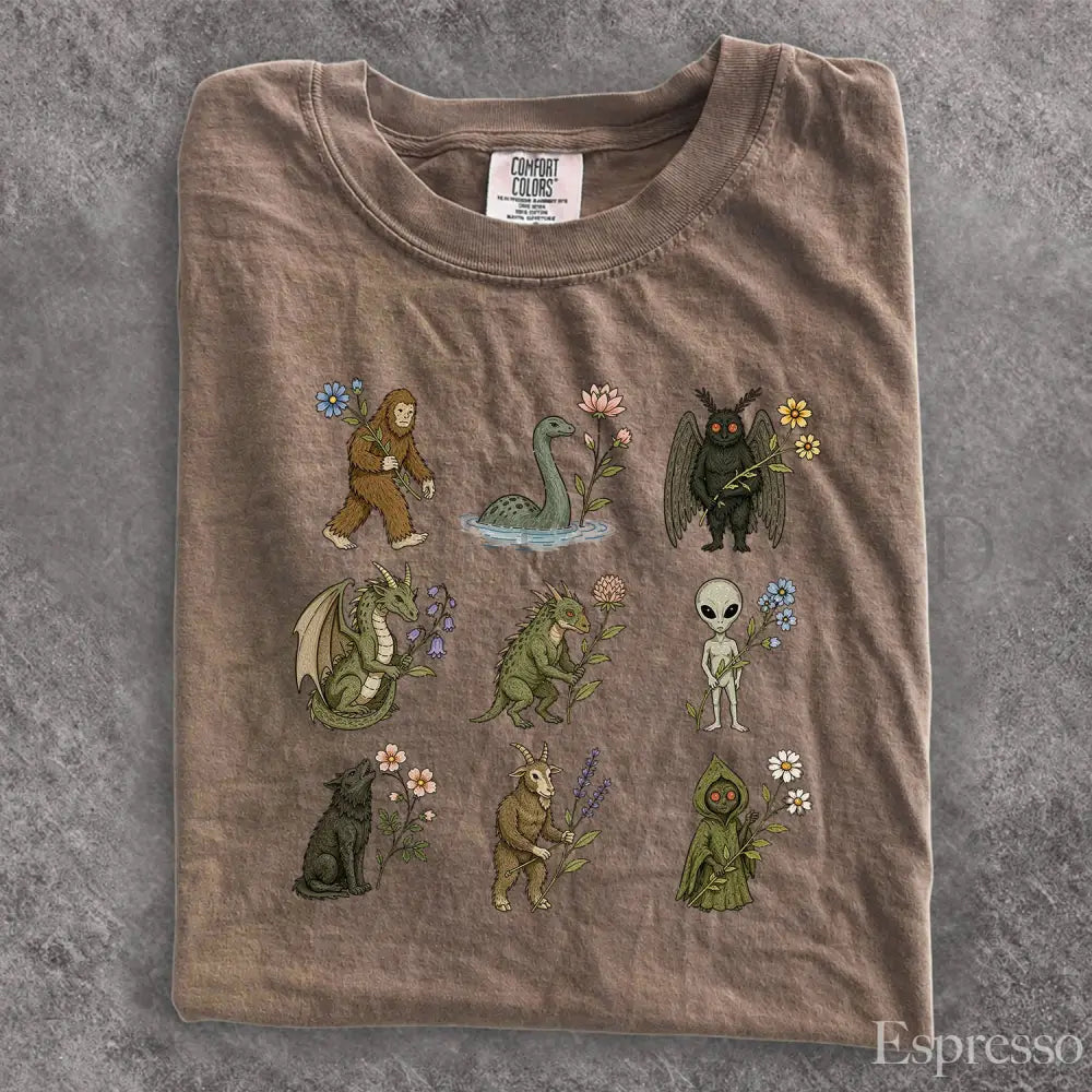 Cryptid Garden Comfort Colors T-Shirt - Espresso / S - T-Shirt