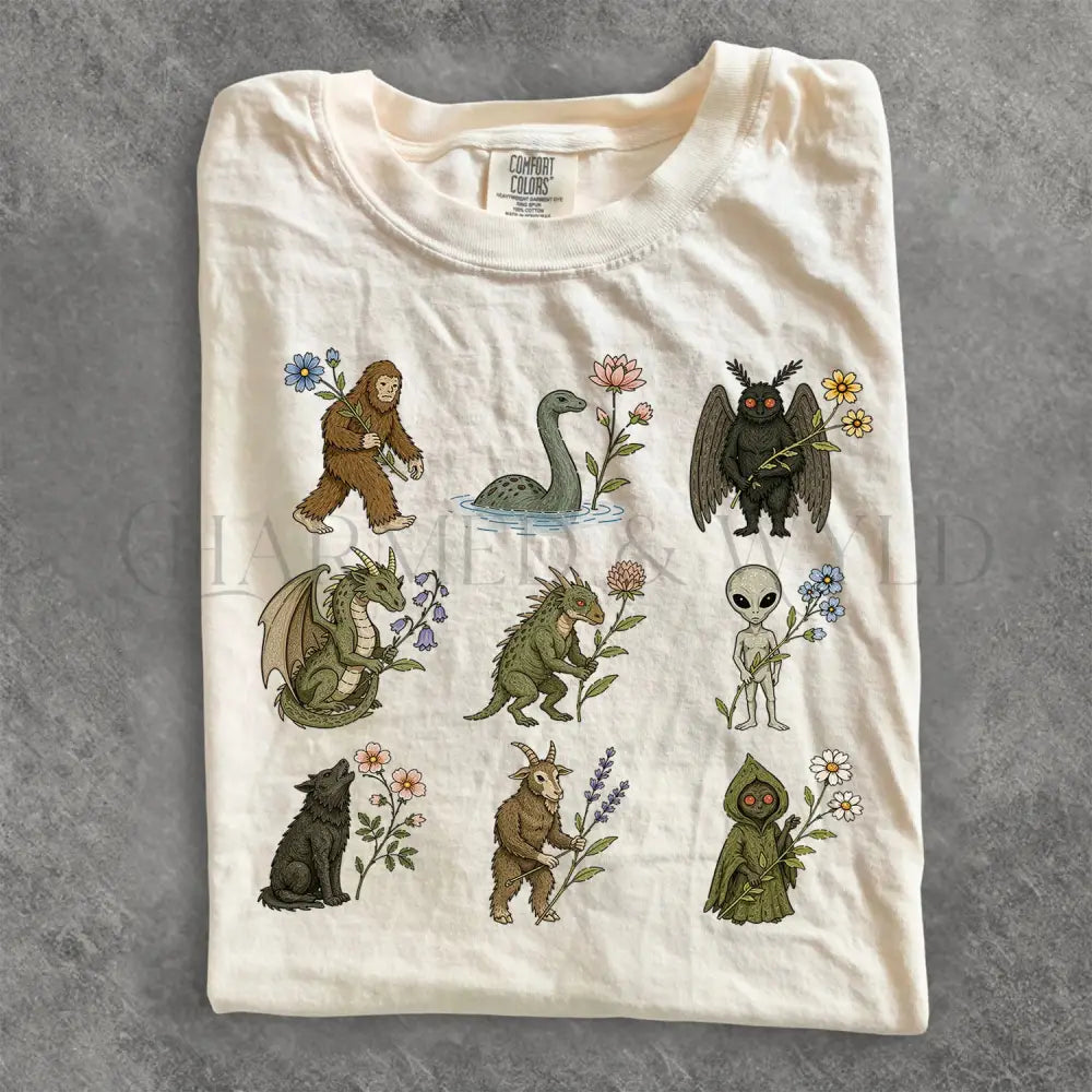Cryptid Garden Comfort Colors T-Shirt - Ivory / S - T-Shirt