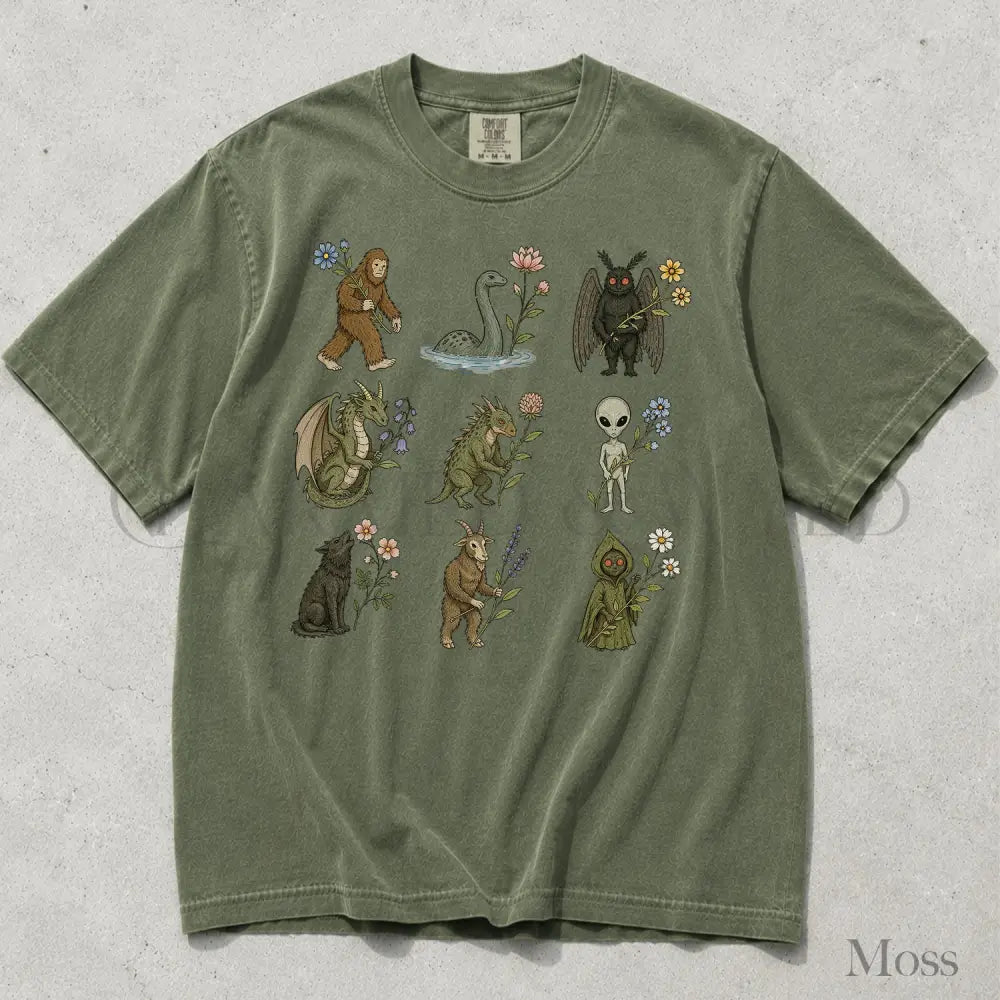 Cryptid Garden Comfort Colors T-Shirt - Moss / S - T-Shirt
