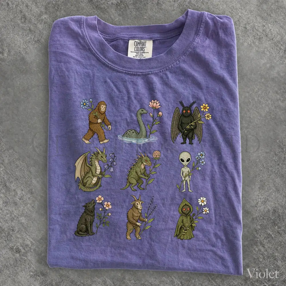 Cryptid Garden Comfort Colors T-Shirt - Violet / S - T-Shirt