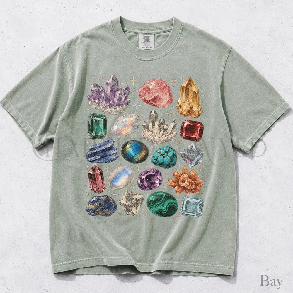 Crystal & Gemstone Comfort Colors Shirt - Bay / S - T-Shirt