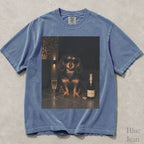 Dachshund Wine Comfort Colors T-Shirt - Blue Jean / S - T-Shirt