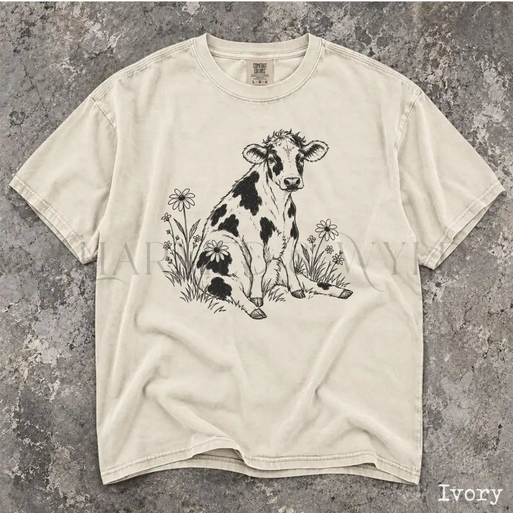 Daisy Cow Comfort Colors Shirt - T-Shirt