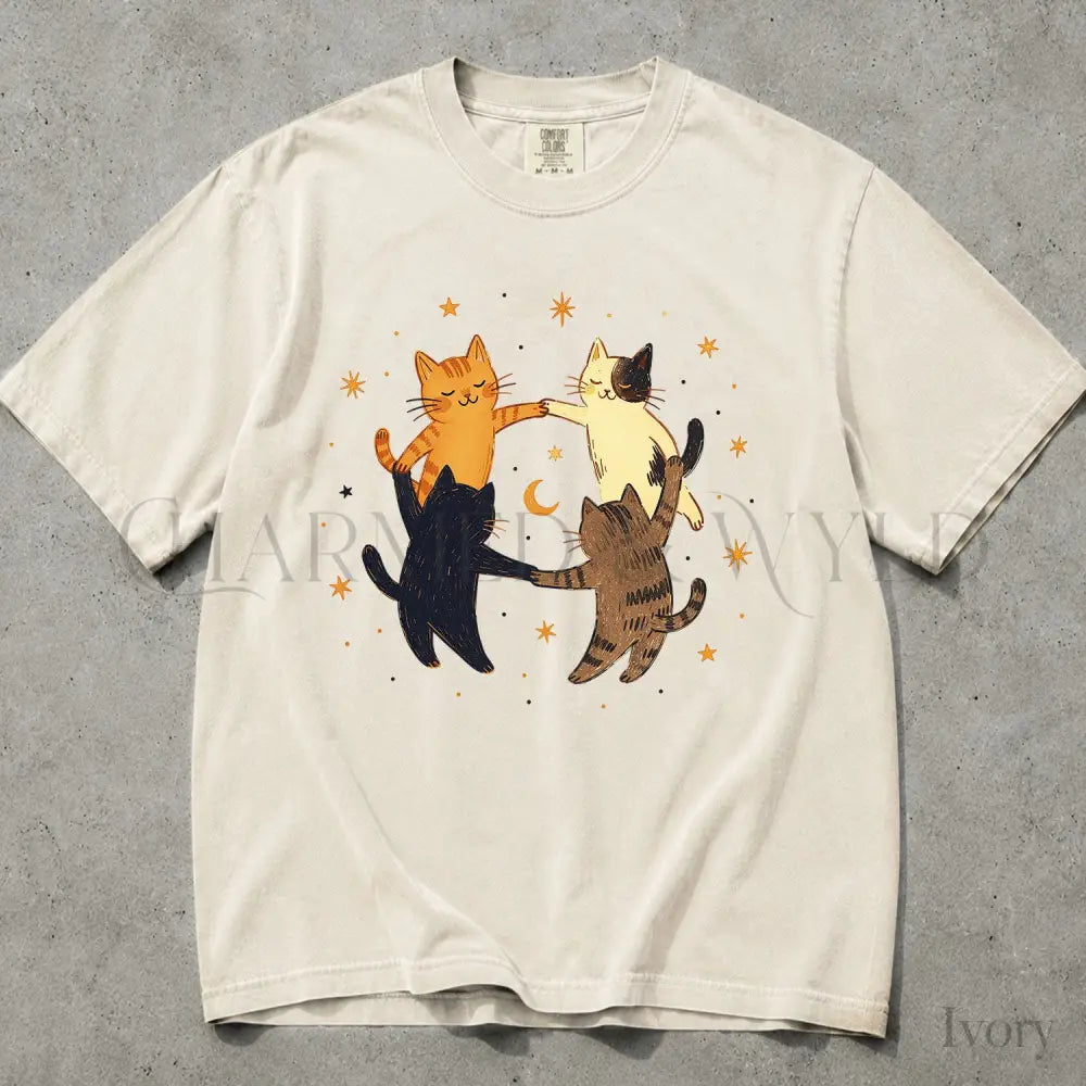 Dancing Cats Comfort Colors T-Shirt - T-Shirt