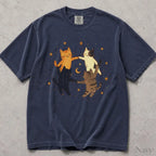 Dancing Cats Comfort Colors T-Shirt - Navy / S - T-Shirt