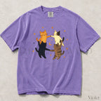 Dancing Cats Comfort Colors T-Shirt - Violet / S - T-Shirt