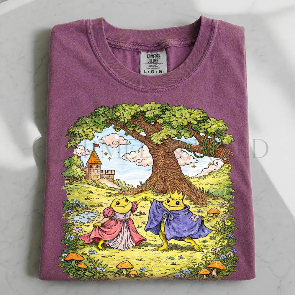 Dancing Frogs Fairytale T-Shirt - Berry / S - T-Shirt