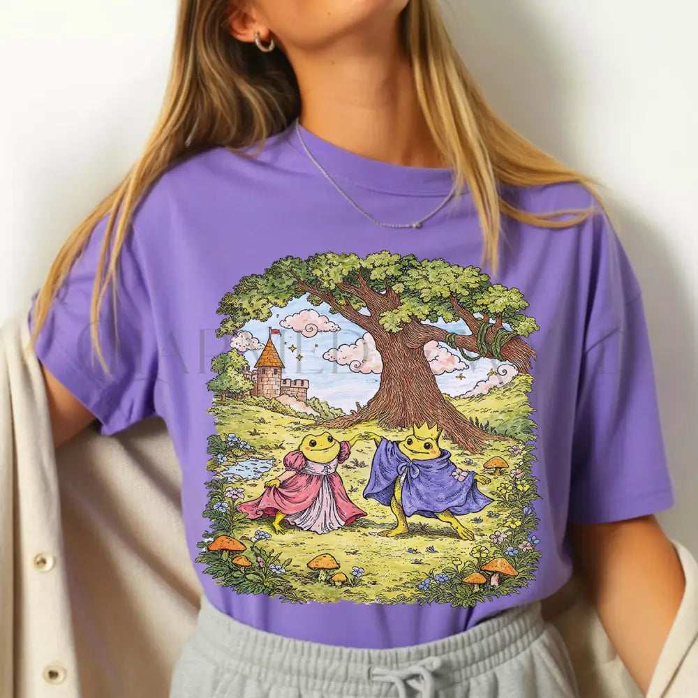 Dancing Frogs Fairytale T-Shirt - Violet / S - T-Shirt