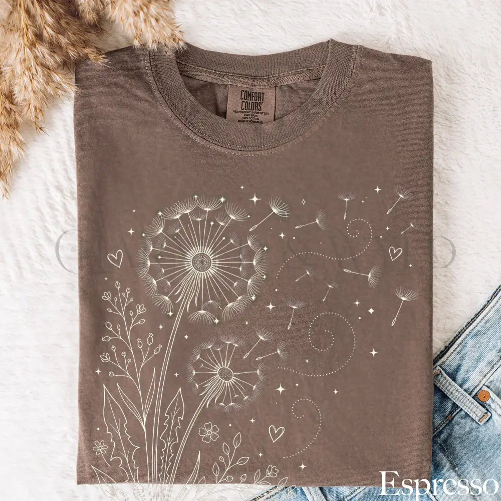 Dandelion Comfort Colors T-Shirt - Espresso / S - T-Shirt