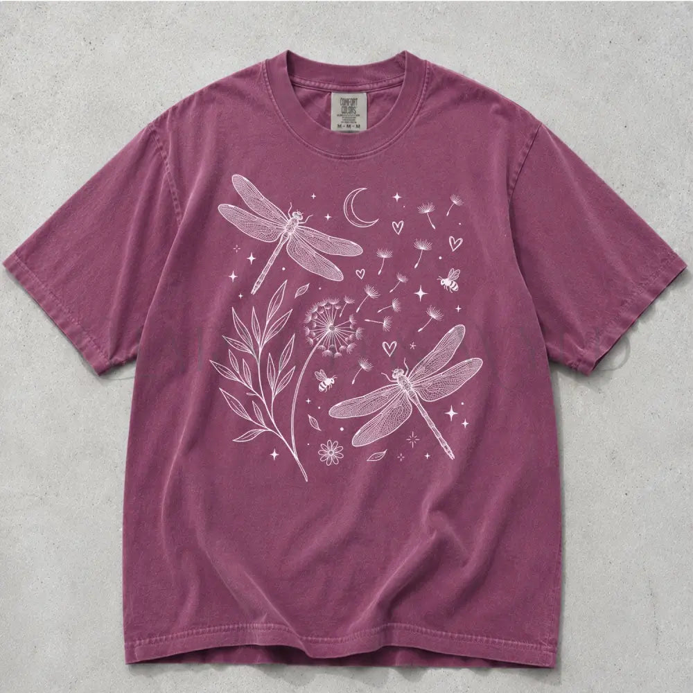 Dragonfly Comfort Colors T-Shirt - Berry / S - T-Shirt