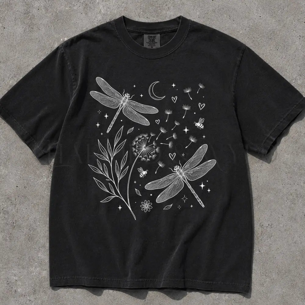 Dragonfly Comfort Colors T-Shirt - Black / S - T-Shirt
