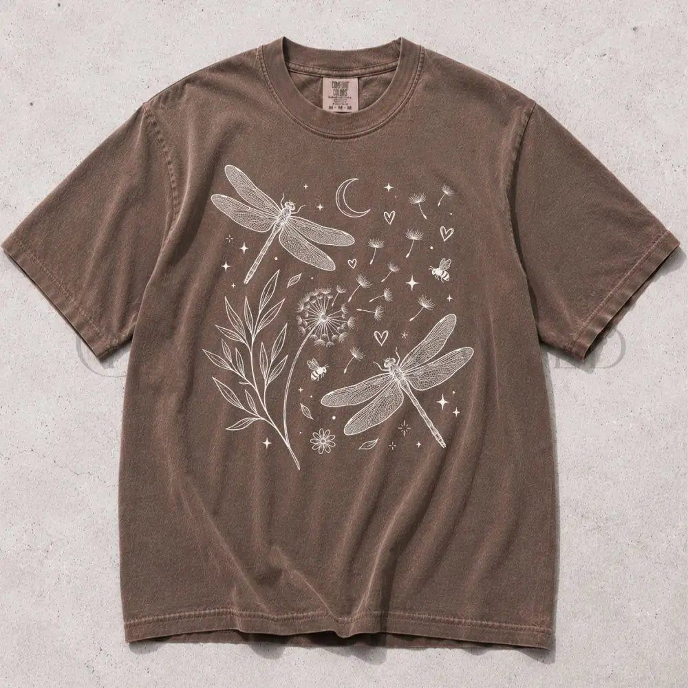 Dragonfly Comfort Colors T-Shirt - Espresso / S - T-Shirt