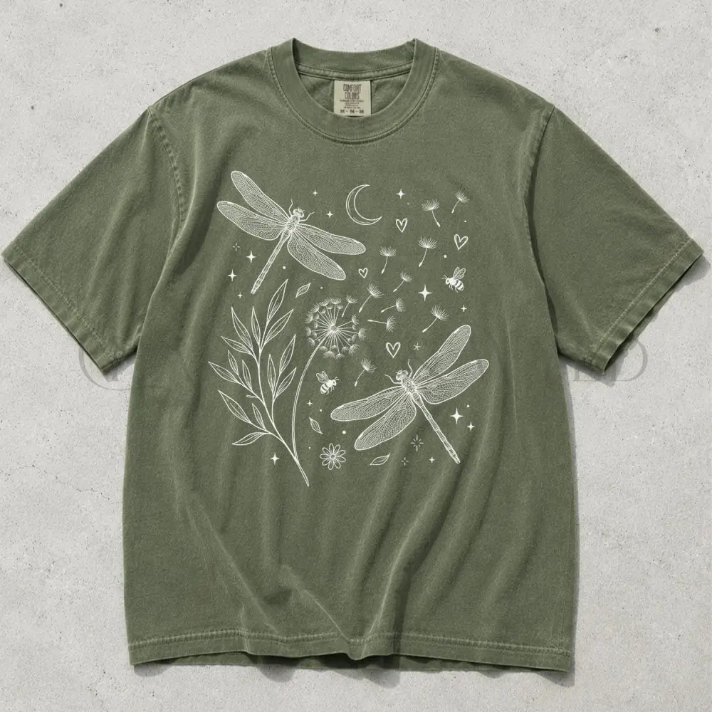 Dragonfly Comfort Colors T-Shirt - Moss / S - T-Shirt