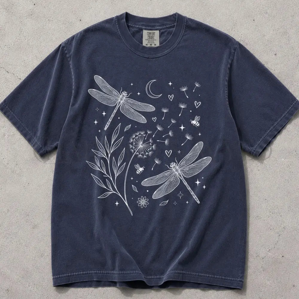 Dragonfly Comfort Colors T-Shirt - Navy / S - T-Shirt