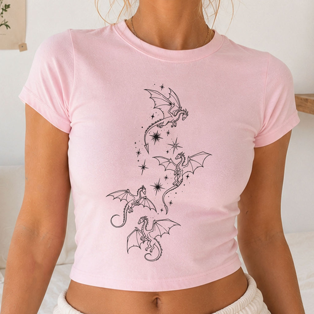Flight of Dragons Cropped T-Shirt