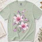 Enchanted Pink Lilies T-Shirt - Bay / S - T-Shirt
