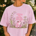 Enjoy the Little Things Pink Frog T-Shirt - T-Shirt