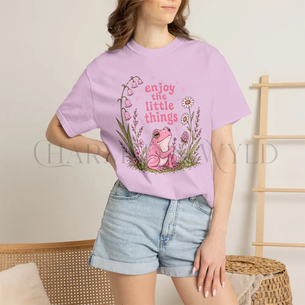 Enjoy the Little Things Pink Frog T-Shirt - T-Shirt
