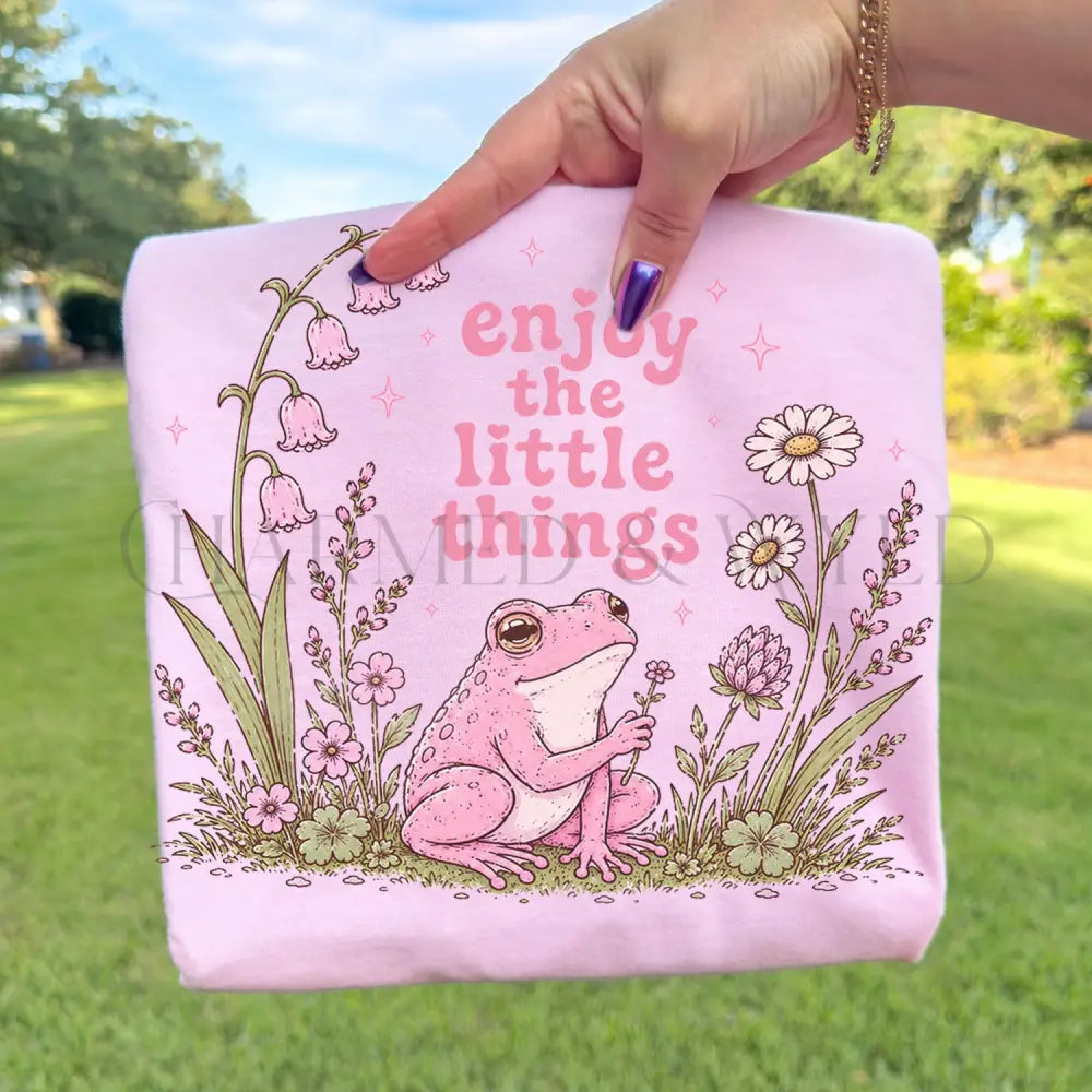 Enjoy the Little Things Pink Frog T-Shirt - Blossom / S - T-Shirt
