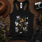 Fairy Cat Racerback Tank Top - Solid Black / XS - Tank Top