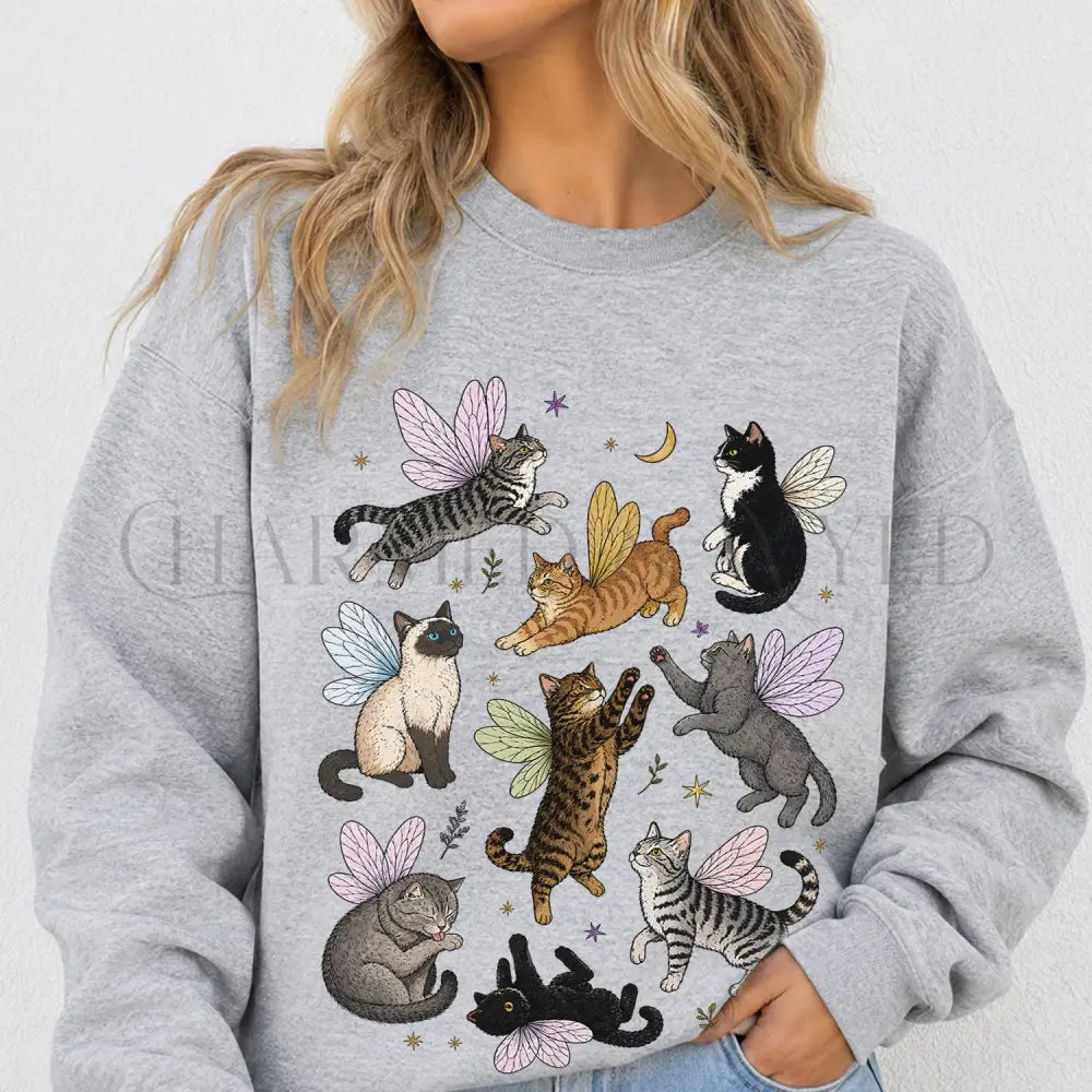 Fairy Cat Sweatshirt - Ash / S - Sweatshirt