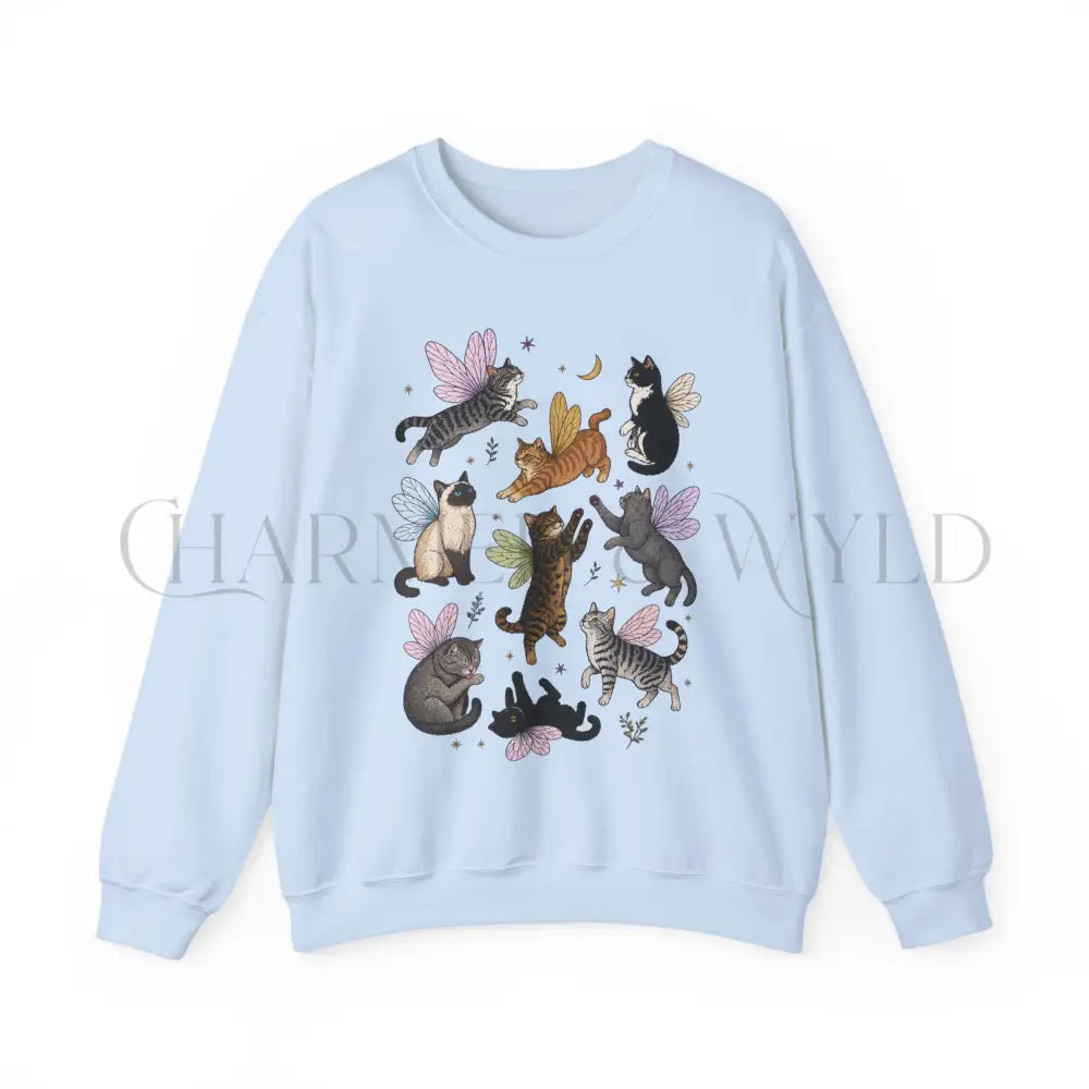 Fairy Cat Sweatshirt - Light Blue / S - Sweatshirt