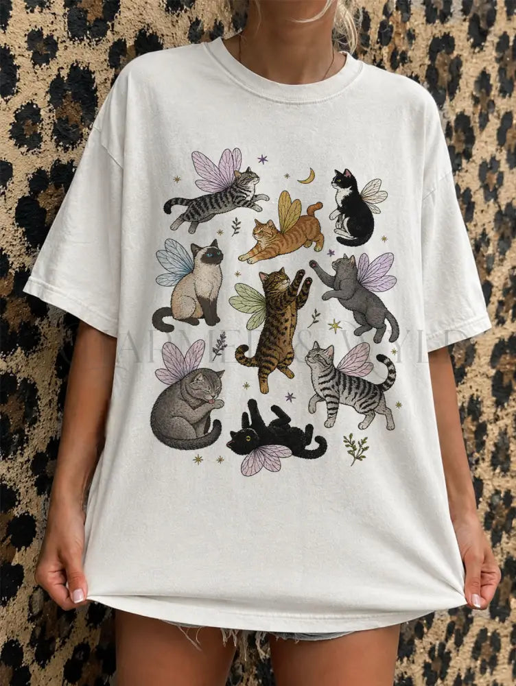 Fairy Cat T-Shirt - Ivory / S - T-Shirt