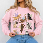 Fairy Dogs Sweatshirt - Light Pink / S - Sweatshirt
