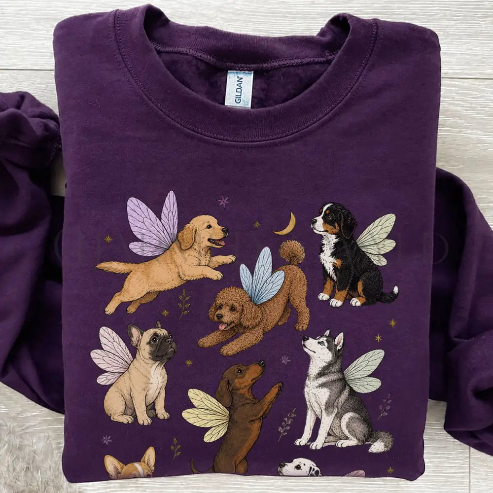 Fairy Dogs Sweatshirt - Purple / S - Sweatshirt