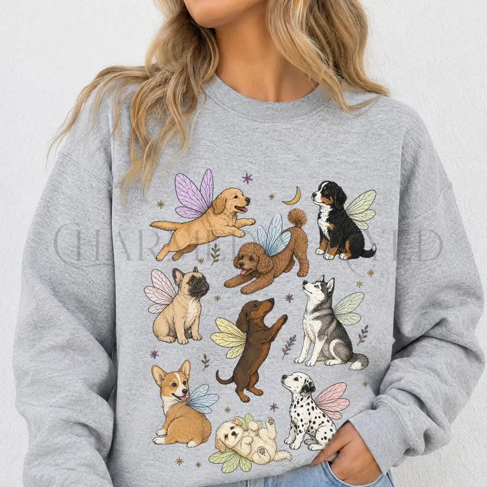 Fairy Dogs Sweatshirt - Sport Grey / S - Sweatshirt