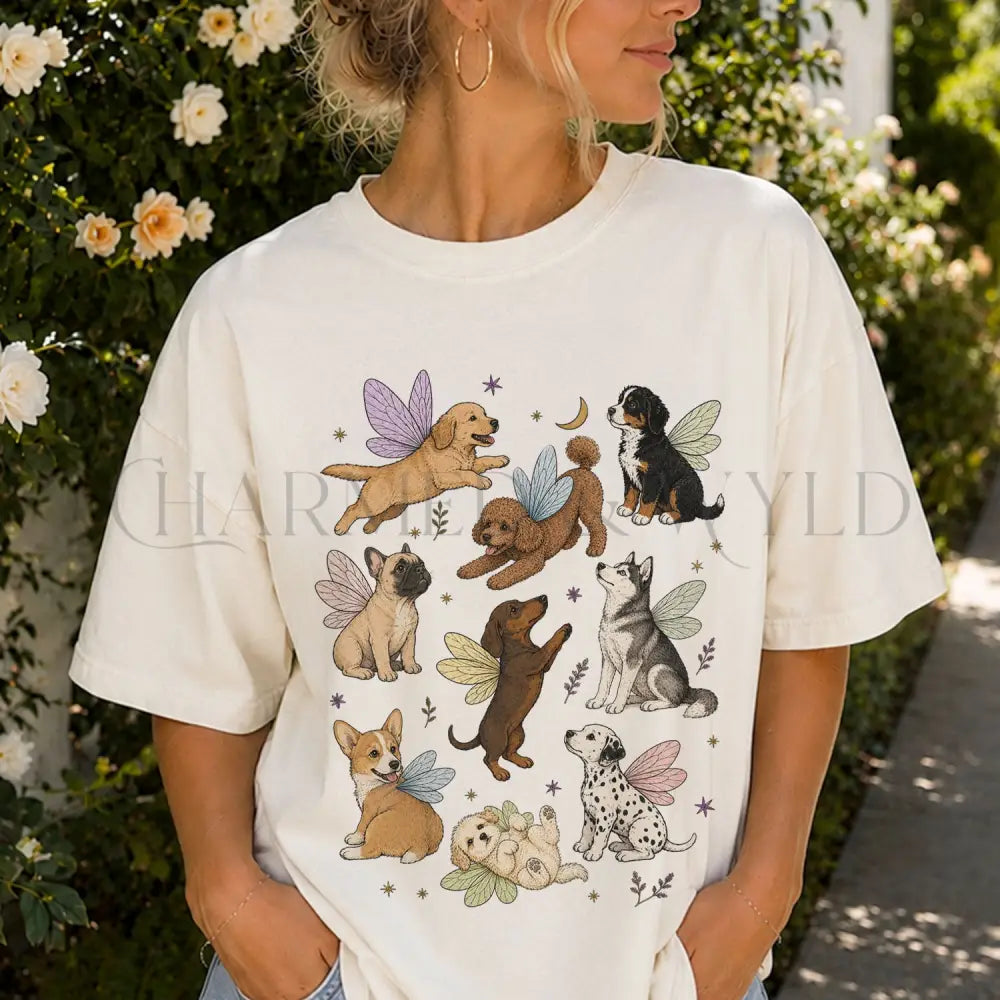 Fairy Dogs T-Shirt - Ivory / S - T-Shirt
