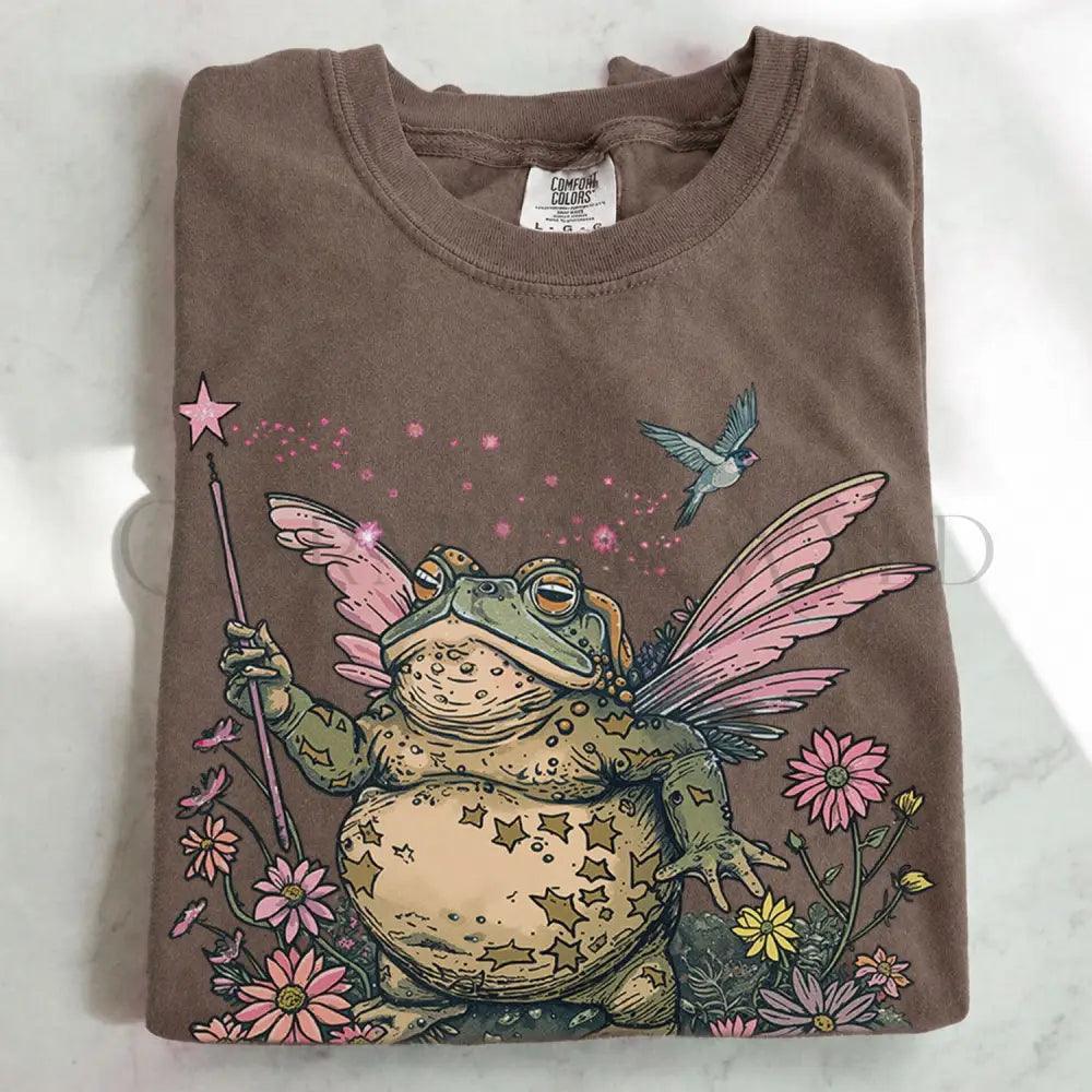 Fairy Frog T-Shirt - Espresso / S - T-Shirt