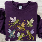 Fairy Frogs Sweatshirt - Purple / S - Sweatshirt
