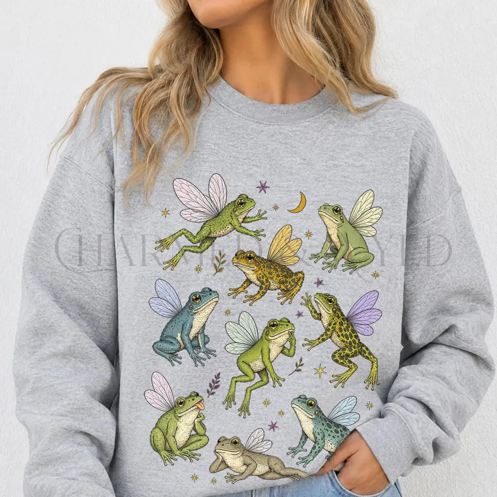Fairy Frogs Sweatshirt - Sport Grey / S - Sweatshirt