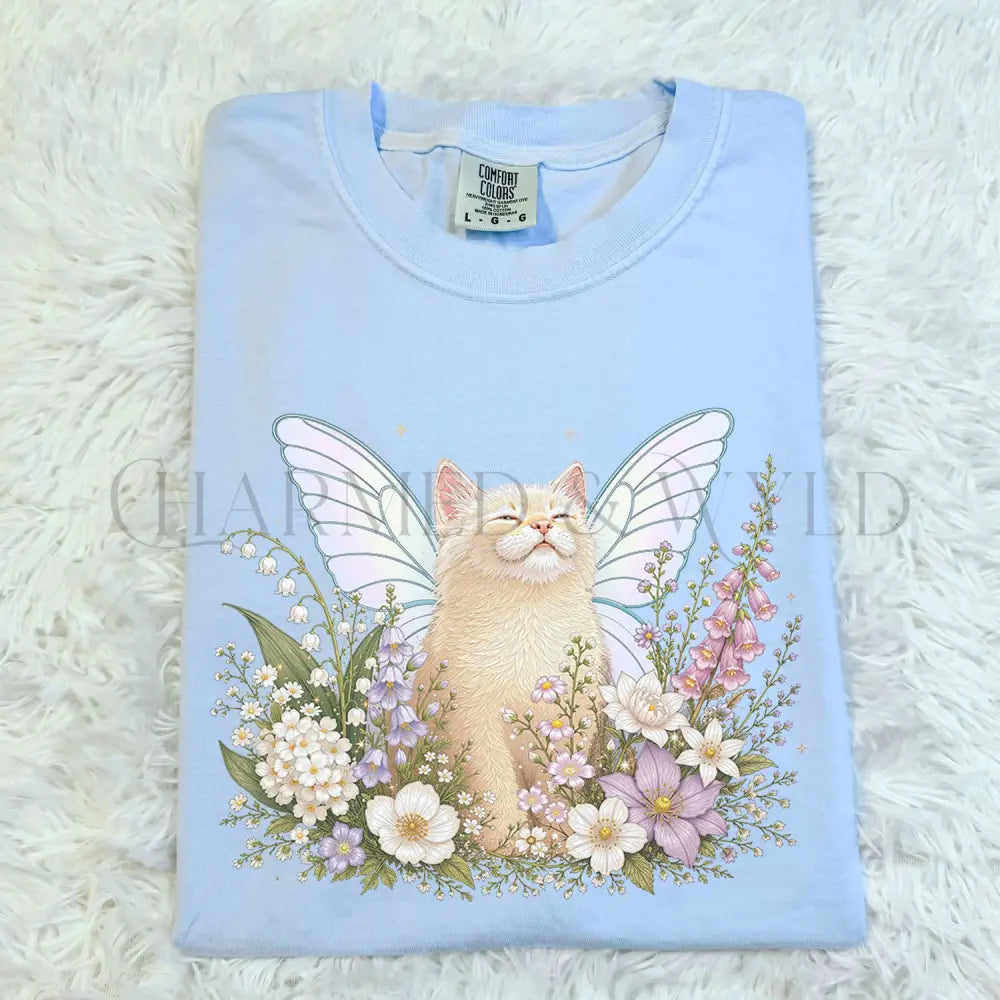 Fairy Kitten T-Shirt - Chambray / S - T-Shirt