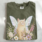 Fairy Kitten T-Shirt - Moss / S - T-Shirt
