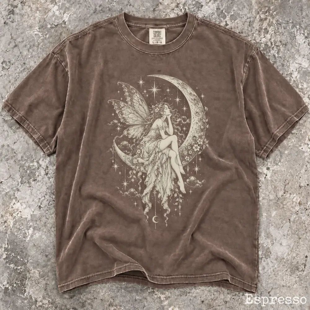 Fairy Moon Comfort Colors T-Shirt - Espresso / S - T-Shirt