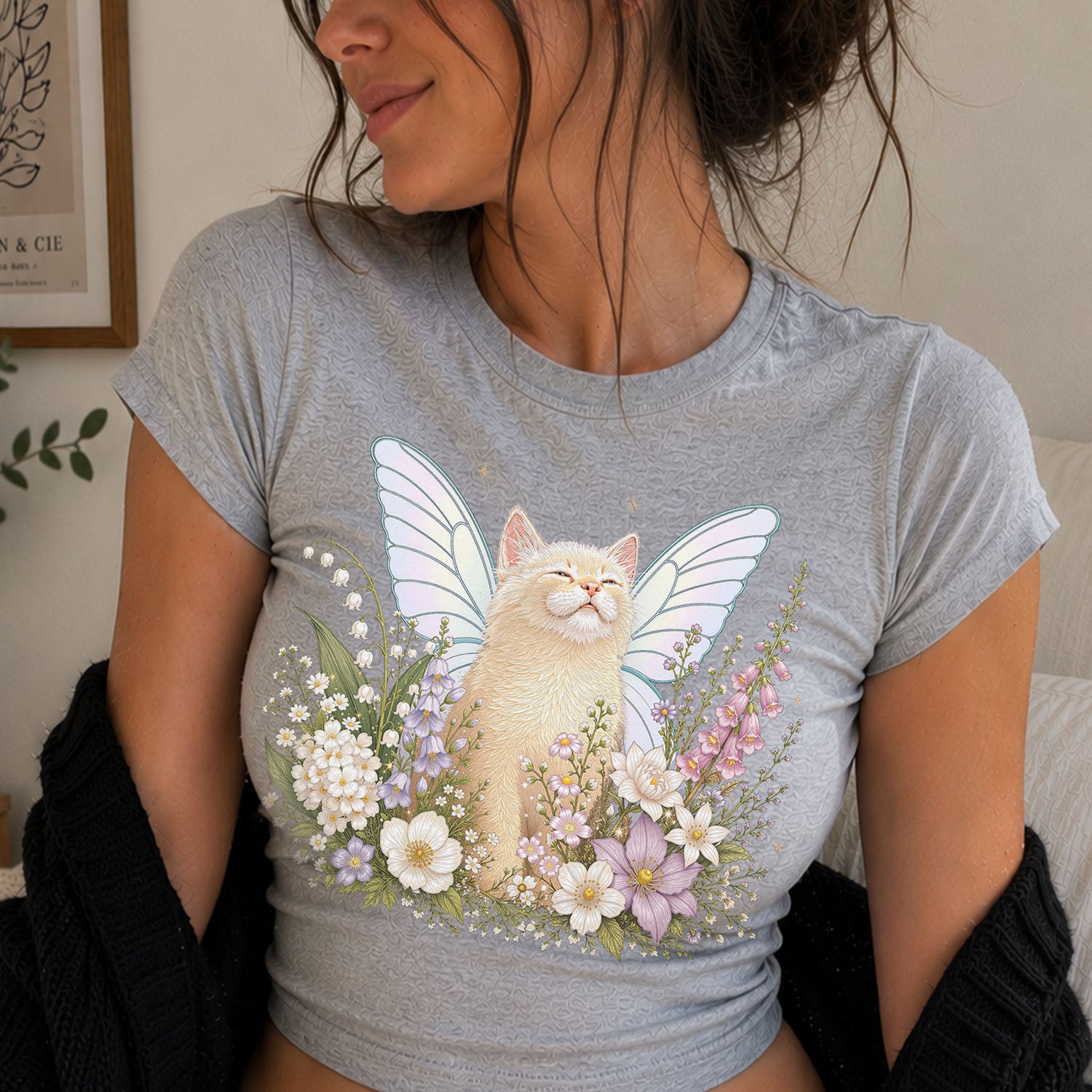 Fairy Kitten Cropped T-Shirt