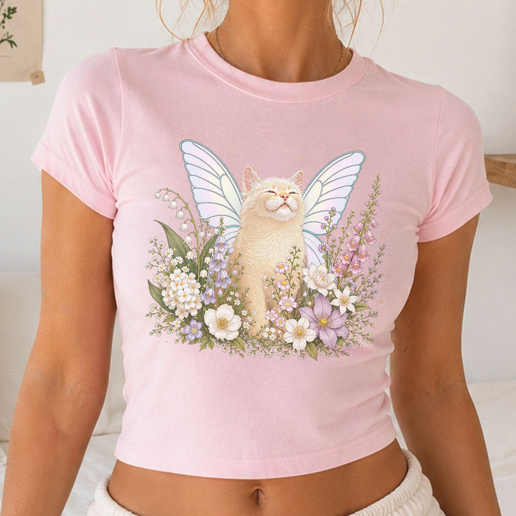 Fairy Kitten Cropped T-Shirt