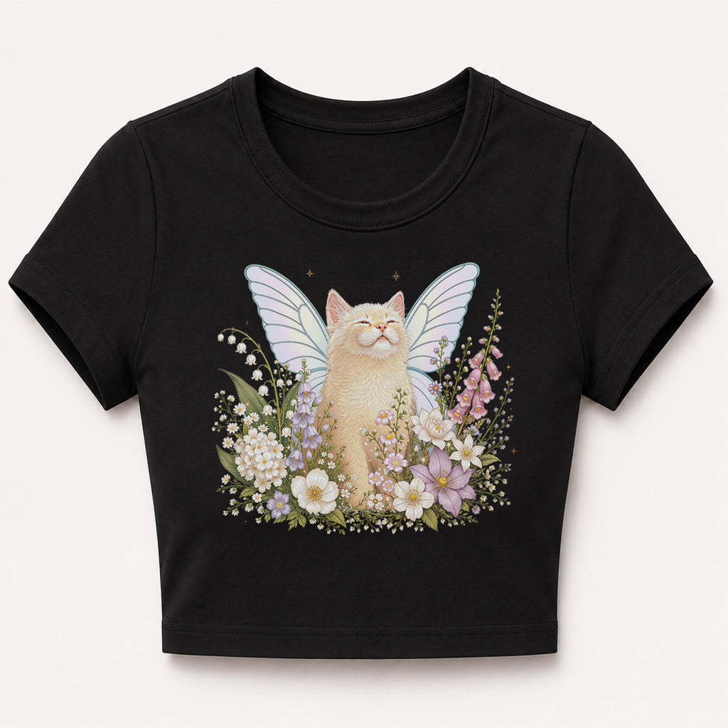 Fairy Kitten Cropped T-Shirt