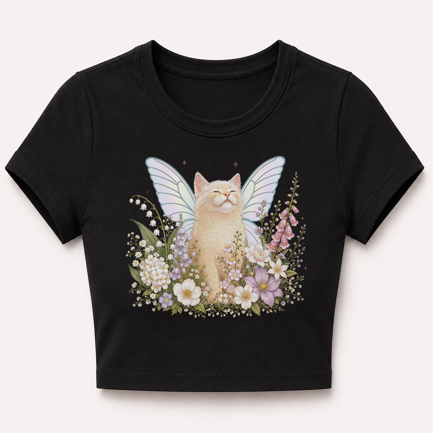 Fairy Kitten Cropped T-Shirt