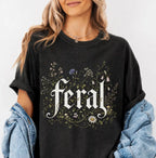 Feral Wildflower Graphic T-Shirt - Black / S - T-Shirt