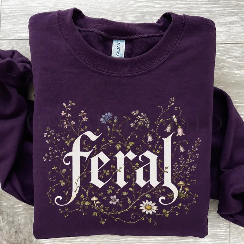 Feral Wildflower Sweatshirt - Purple / S - Sweatshirt