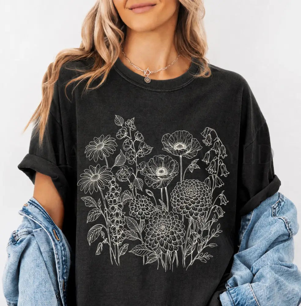 Floral Field Notes T-Shirt - T-Shirt