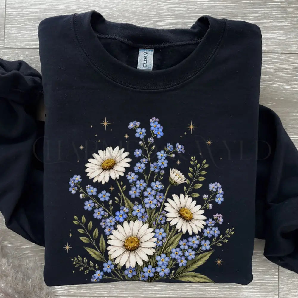 Forget Me Not Daisy Sweatshirt - Charmed and Wyld