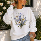 Forget Me Not Daisy Sweatshirt - Charmed and Wyld