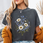 Forget Me Not Dasiy Floral T-Shirt - T-Shirt