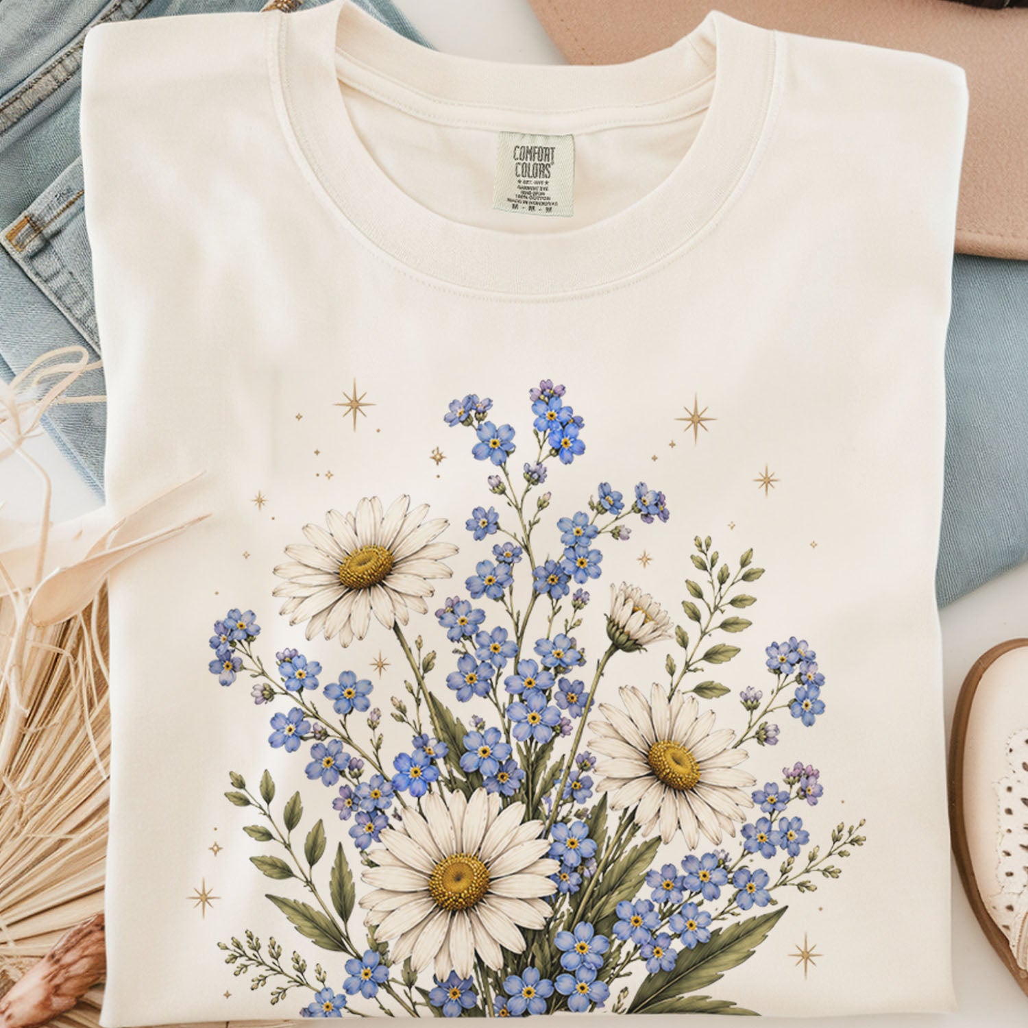 Forget Me Not Dasiy Floral T-Shirt