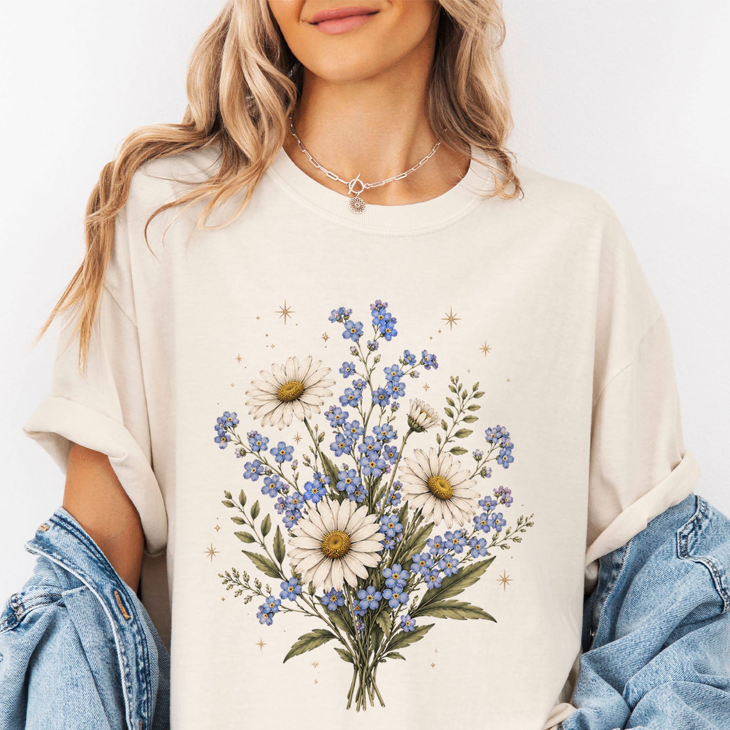 Forget Me Not Dasiy Floral T-Shirt